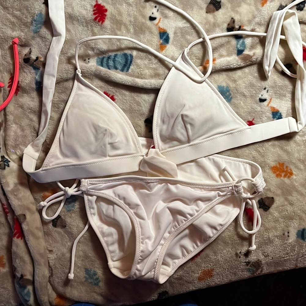 Victoria’s secrets soild white  bikini
